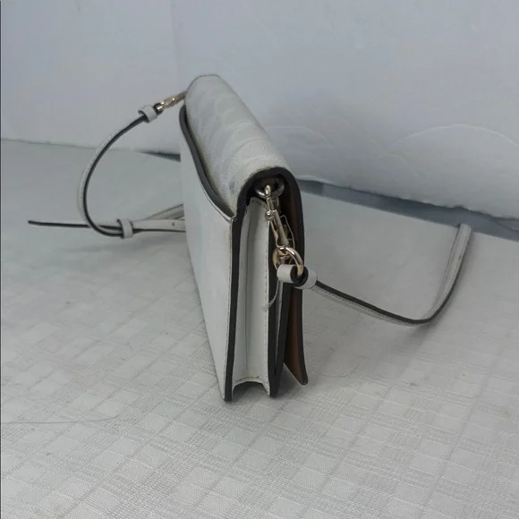 Coach Anna Foldover Clutch Crossbody Bag in Signature Canvas.
